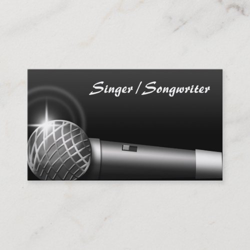 Microphone Music Business Cards