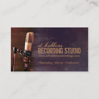 Microphone Music Studio Business Card