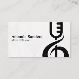 Microphone Musical Note Graphic Business Card