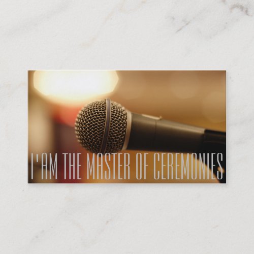 Microphone of MC Master of Ceremonies Business Card