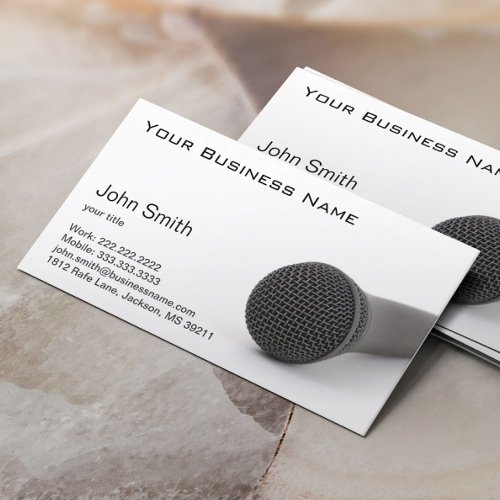 Microphone on the Floor business card