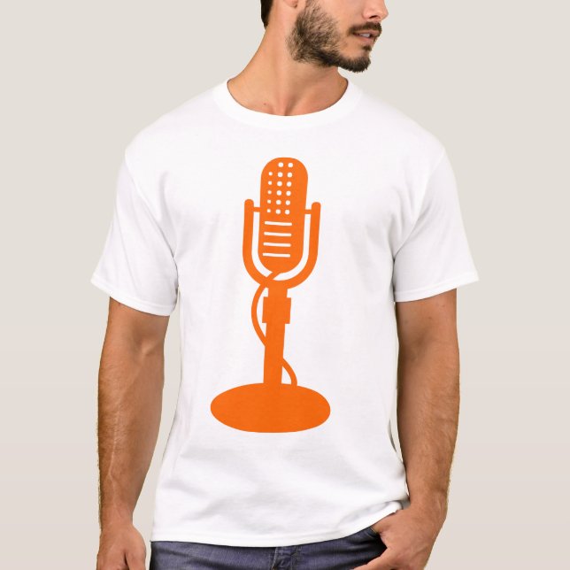 Microphone - Orange T-Shirt (Front)