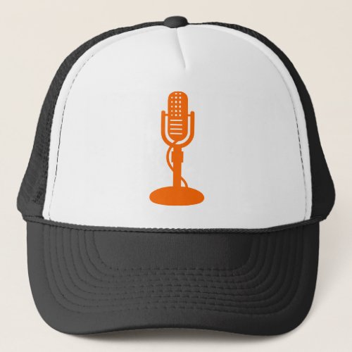 Microphone _ Orange Trucker Hat