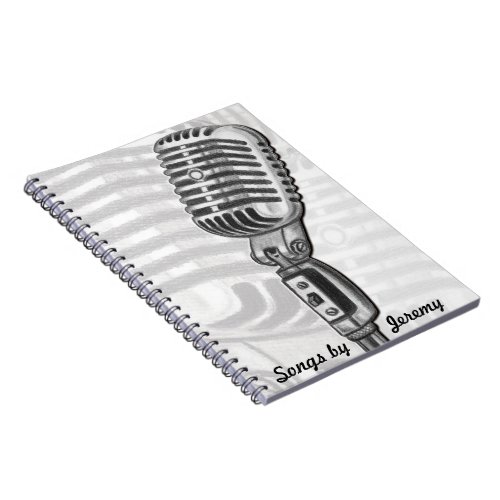 Microphone Personalized Lyric Book