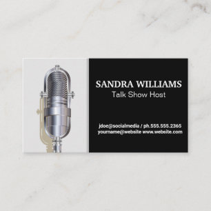 Microphone Podcast Host Business Card