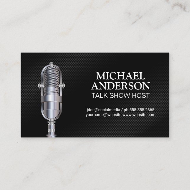 Microphone | Podcast Show Business Card (Front)
