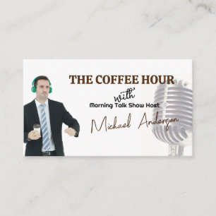Microphone Podcast Talk Show Host Business Card