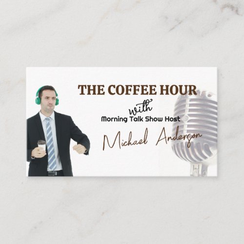 Microphone  Podcast Talk Show Host Business Card