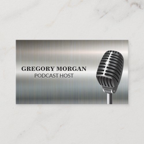 Microphone  Podcaster Business Card
