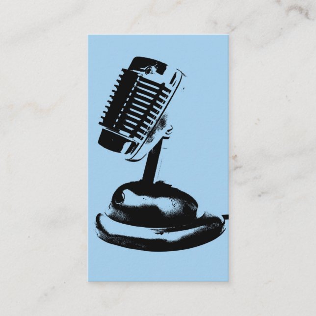 Microphone Podcaster Business Card (Front)