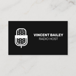 Microphone Radio Host Podcast Business Card