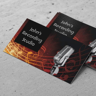 Microphone Recording Studio Business Card