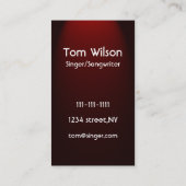 microphone singer music  Business card (Back)