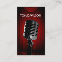 microphone singer music  Business card