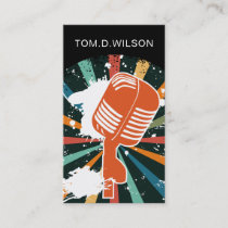microphone singer music  Business card