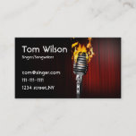 Microphone Singer Music  Business Card at Zazzle
