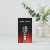 microphone singer music  Business card (Standing Front)