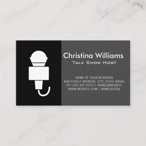 Microphone Singer Talk Show Business Card