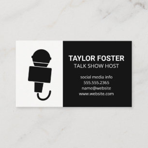 Microphone Singer   Talk Show Host Business Card