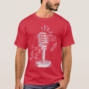 Microphone Singing Music Karaoke Singer friends fr T-Shirt