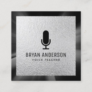 Microphone Square Business Card