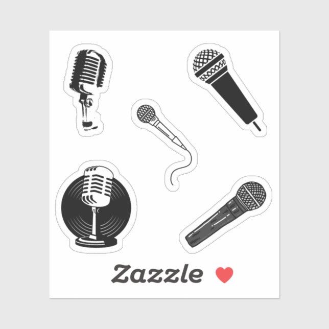 Microphone Stickers (Sheet)