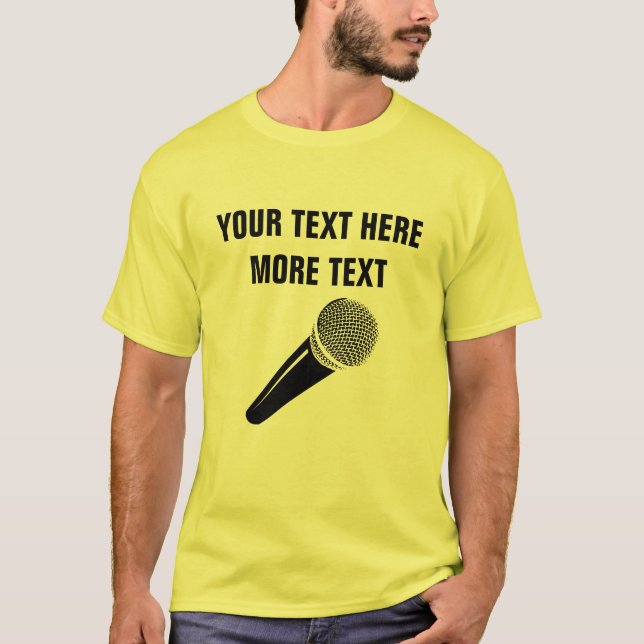 Microphone t shirt for karoake music singing party (Front)