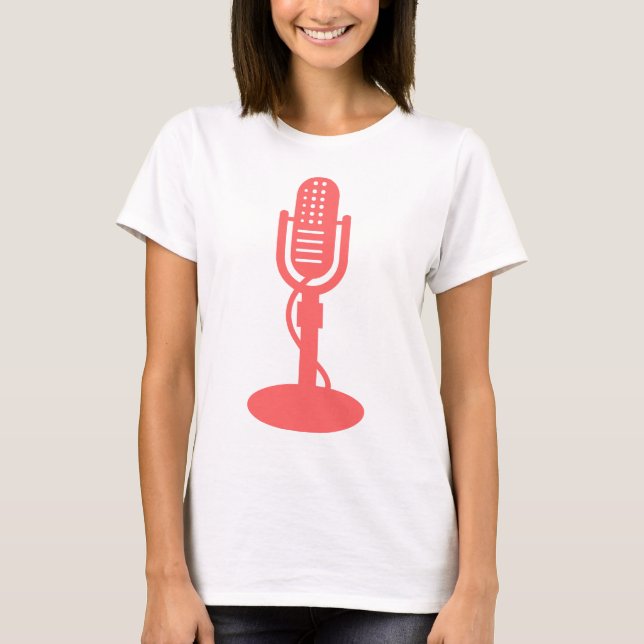 Microphone - Tropical pink T-Shirt (Front)