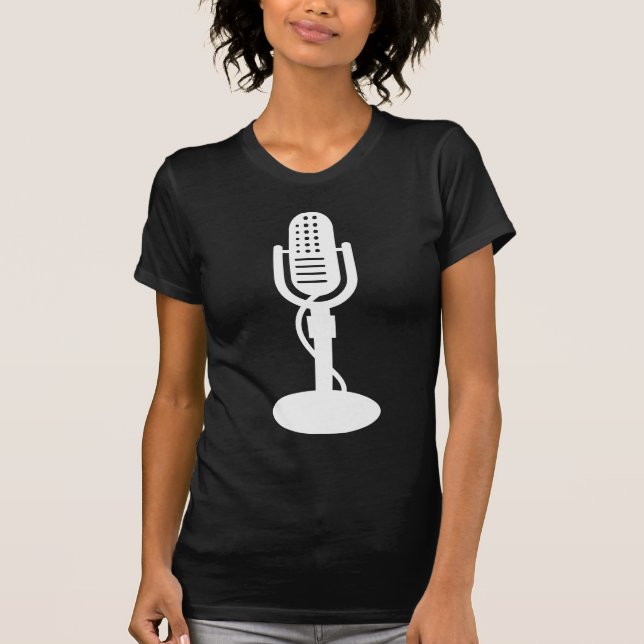 Microphone - White T-Shirt (Front)