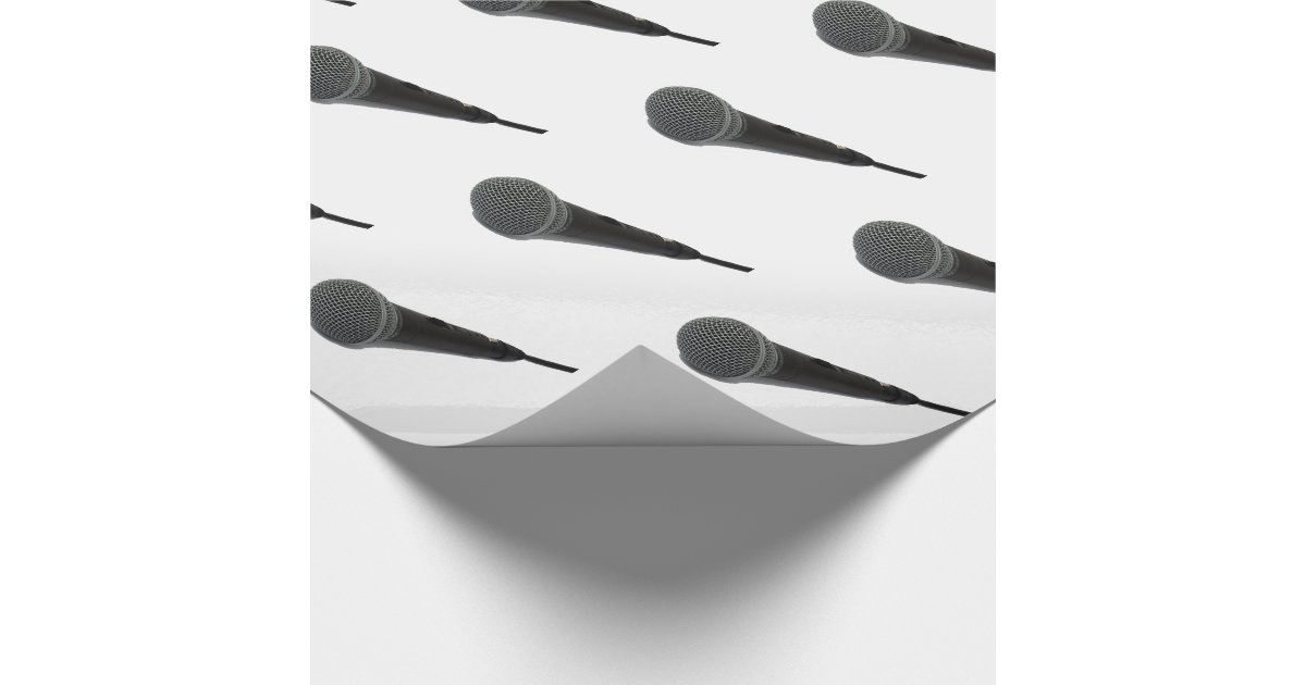 Microphones Wrapping Paper Zazzle