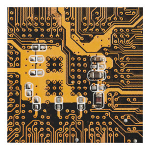 Microschema texture illustrationchip,micro,backgro faux canvas print