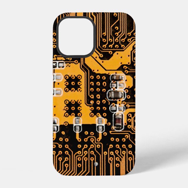 Microschema texture illustrationchip,micro,backgro iphone case (Back)