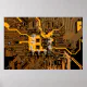 Microschema texture illustrationchip,micro,backgro poster | Zazzle