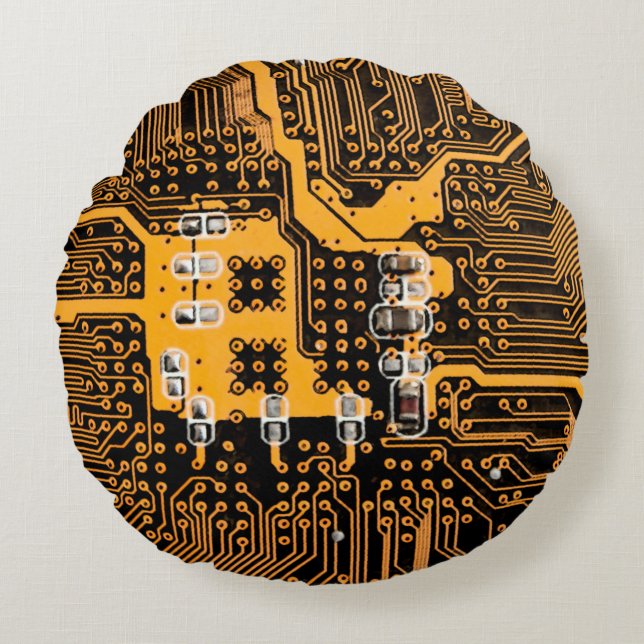 Microschema texture illustrationchip,micro,backgro round pillow (Front)