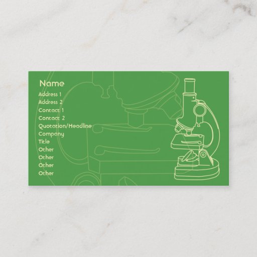 Customizable Microscope - Business Business Cards