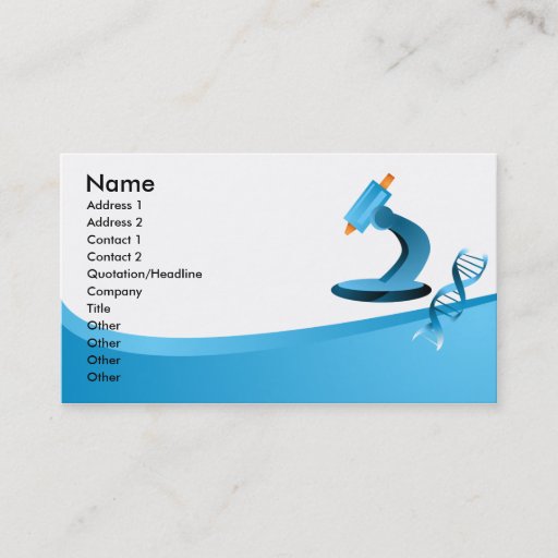 Customizable Microscope Business Card