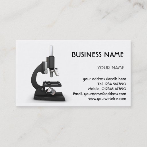 Customizable Microscope Business Card