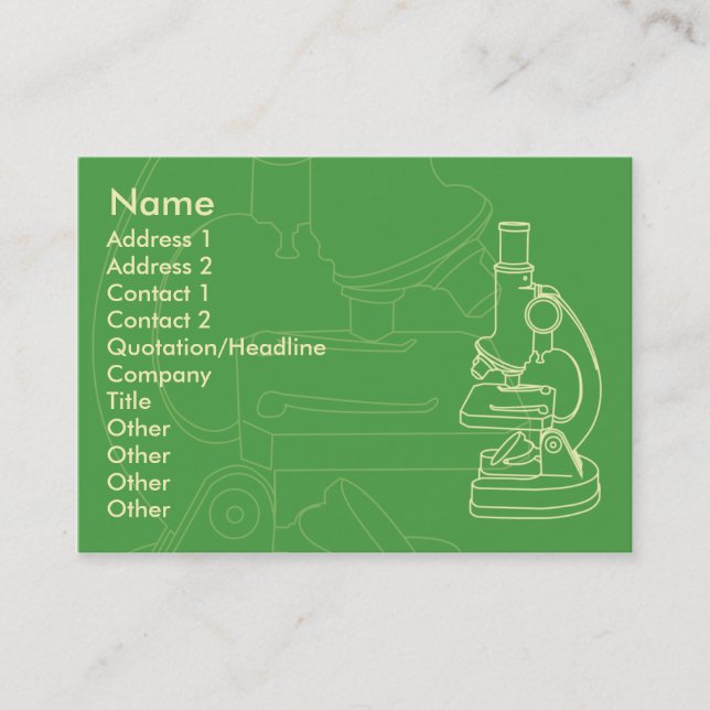 Microscope - Chubby Business Card (Front)