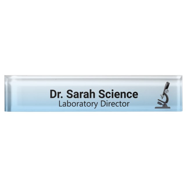 Microscope Desk Name Plate (Front)