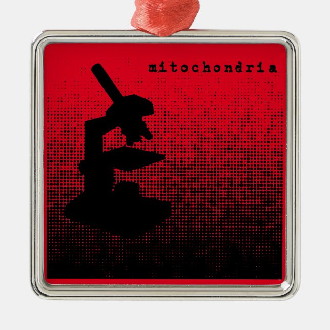 Microscope Dot Pattern Metal Ornament (Front)