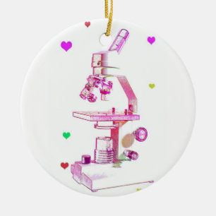 Microscope For Girls Ceramic Ornament