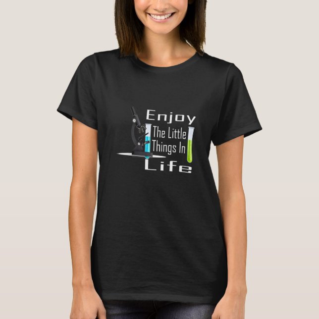 Microscope Microbiologists BIOLOGY NERD SCIENCE LA T-Shirt (Front)