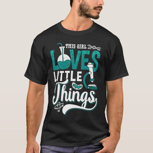 Microscope Microbiology Laboratory Biology Science T-Shirt (Front)