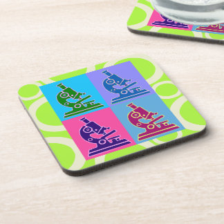 Microscope Pop Art Coasters