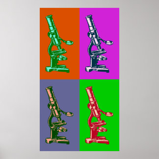 Microscope Pop Art Poster