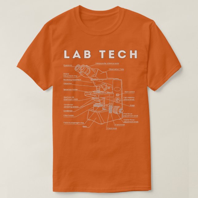 Microscope Science Technician Lab Technician Premi T-Shirt (Design Front)