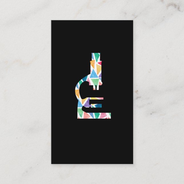 Microscope Scientist Lab Tech Labor Science Gift Business Card (Front)