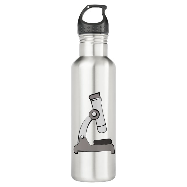 Microscope Stainless Steel Water Bottle (Front)