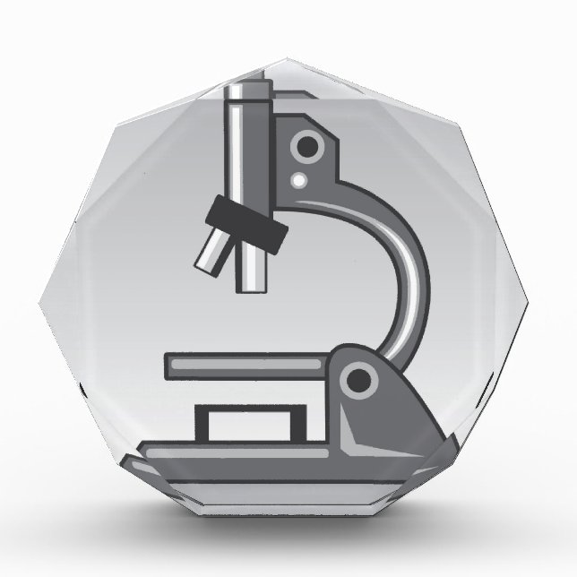 Microscope vector acrylic award (Front)