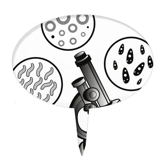 Microscope Virus Cake Topper (Front)